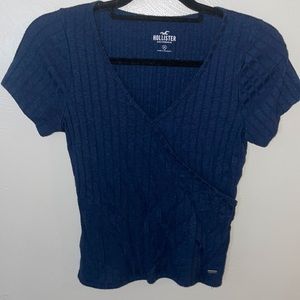 Navy Blue V Neck Tee Shirt